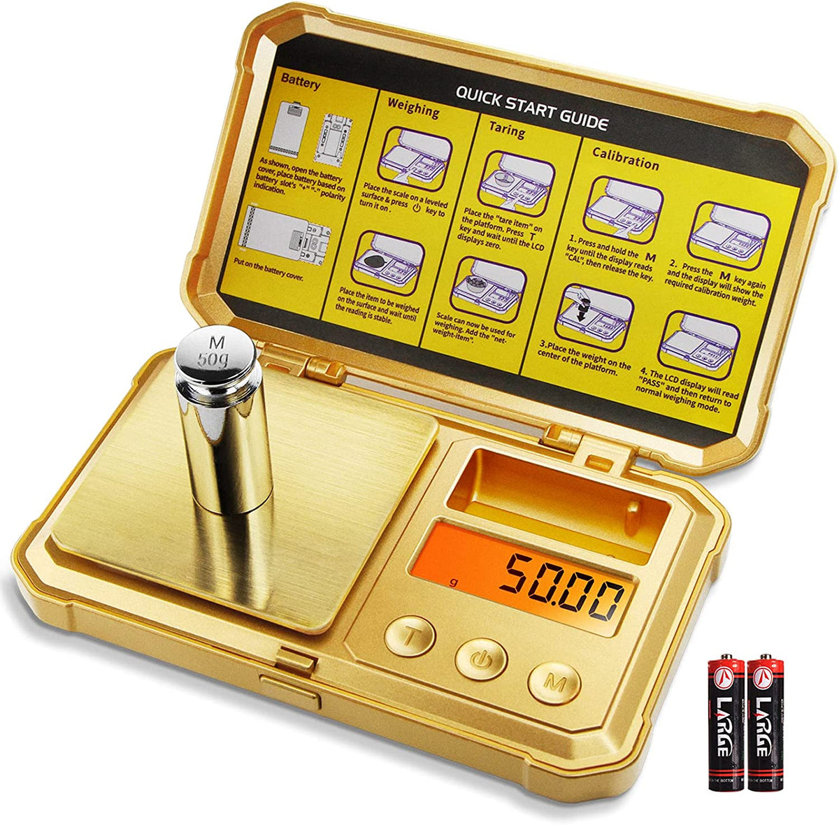 Fuzion Gram Scale 200g/0.01g, Jewelry Digital Pocket Herb Scale with 6 Modes, 50g Weight Included - TOPHATTER'S ARMORY DEALS
