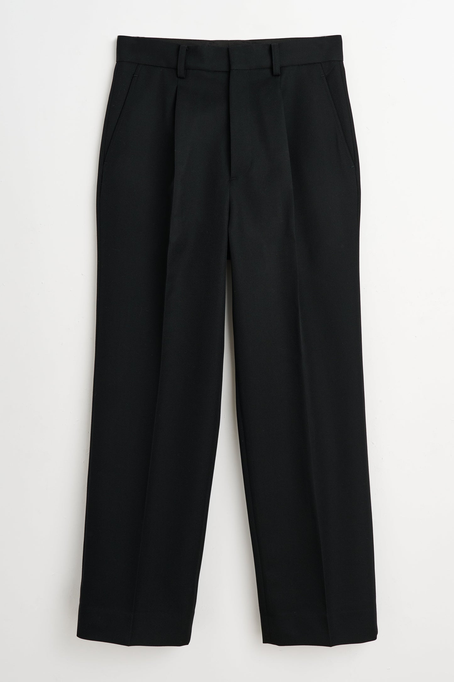 ssstein Wool Kersey Straight Trousers Black