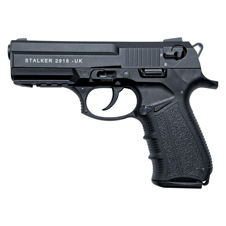 Stalker 2918 Black Finish - 9mm Blank Firing Replica Zoraki Gun