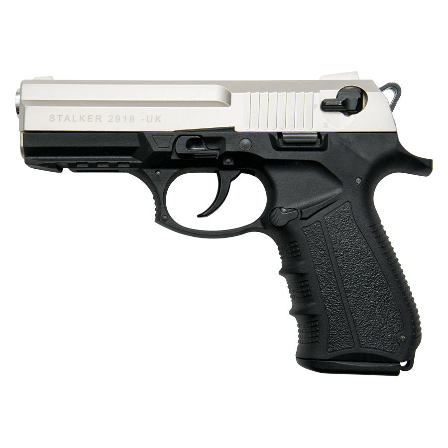 Stalker 2918 Satin Finish - 9mm Blank Firing Replica Zoraki Gun