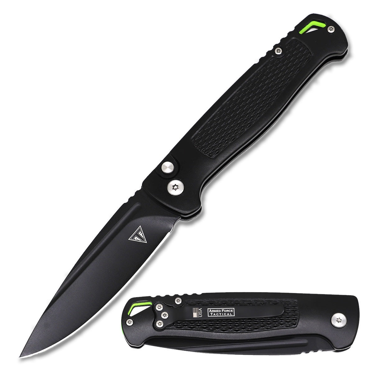 Drop Point Blade SwitchBlade Automatic Pocket Knife Glows in Dark - TOPHATTER'S ARMORY DEALS