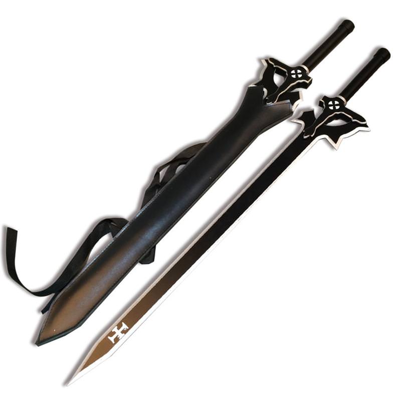 SAO Kirito Elucidator Anime Wooden Cosplay Sword - TOPHATTER'S ARMORY DEALS