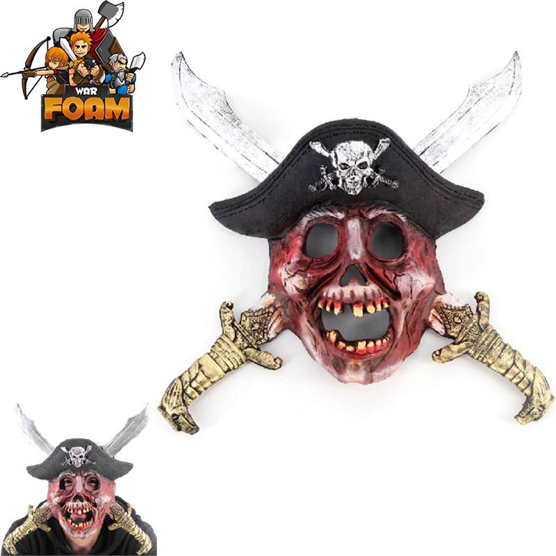 Scary Pirate Skull Crossed Swords Hat Mask For Cosplay Halloween Masquerade - TOPHATTER'S ARMORY DEALS