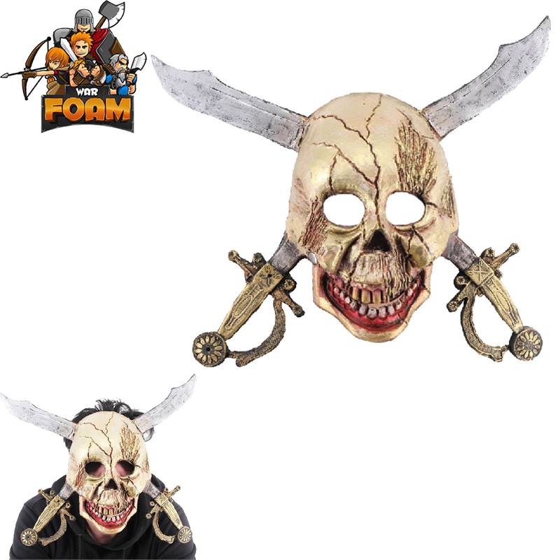 Scary Pirate Skull Cross Swords Mask For Cosplay Halloween Masquerade - TOPHATTER'S ARMORY DEALS