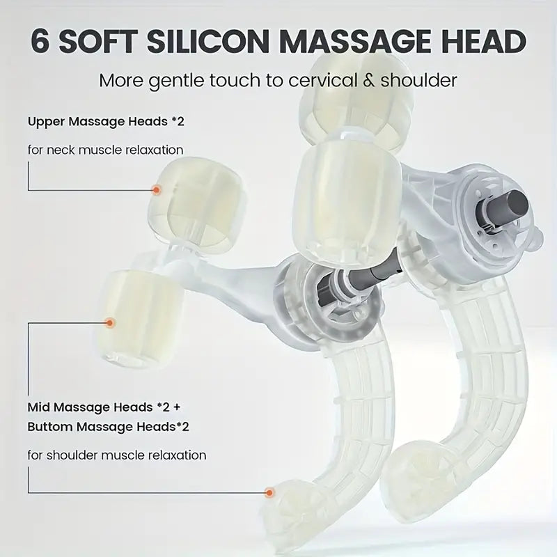 Electric Neck Massager, Portable Smart Cervical Massage-Grey