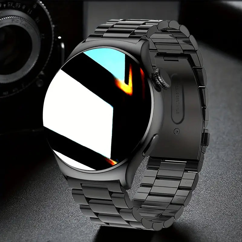 Smart Watch Big Screen Custom Dial Answer Call Fitness Tracker Sport Smart Watch For Men - Black