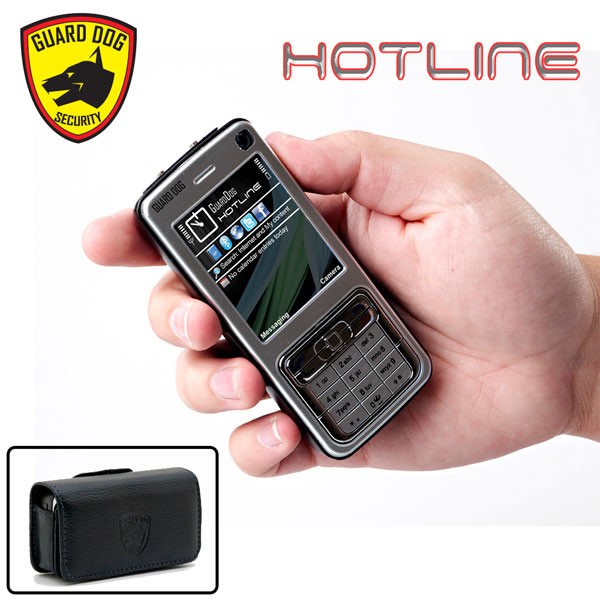 Hotline Cell Phone Stun Gun 3.6 Million Volt With Flip-Top Leather Case - TOPHATTER'S ARMORY DEALS