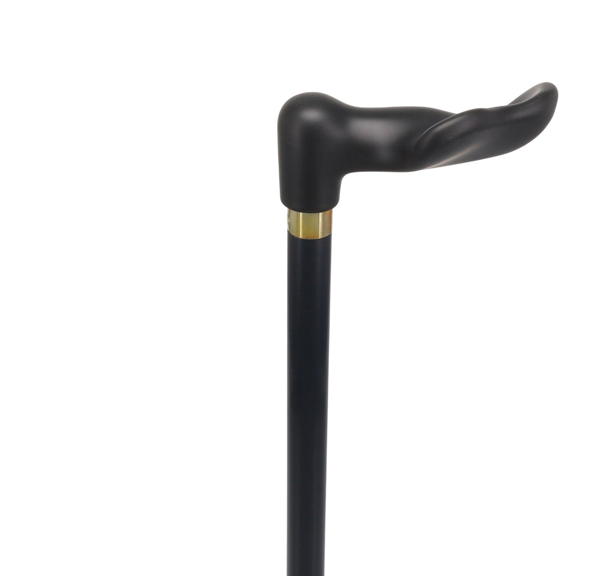 Hand-Specific Comfort Soft Grip Palm Cane: Black Beechwood