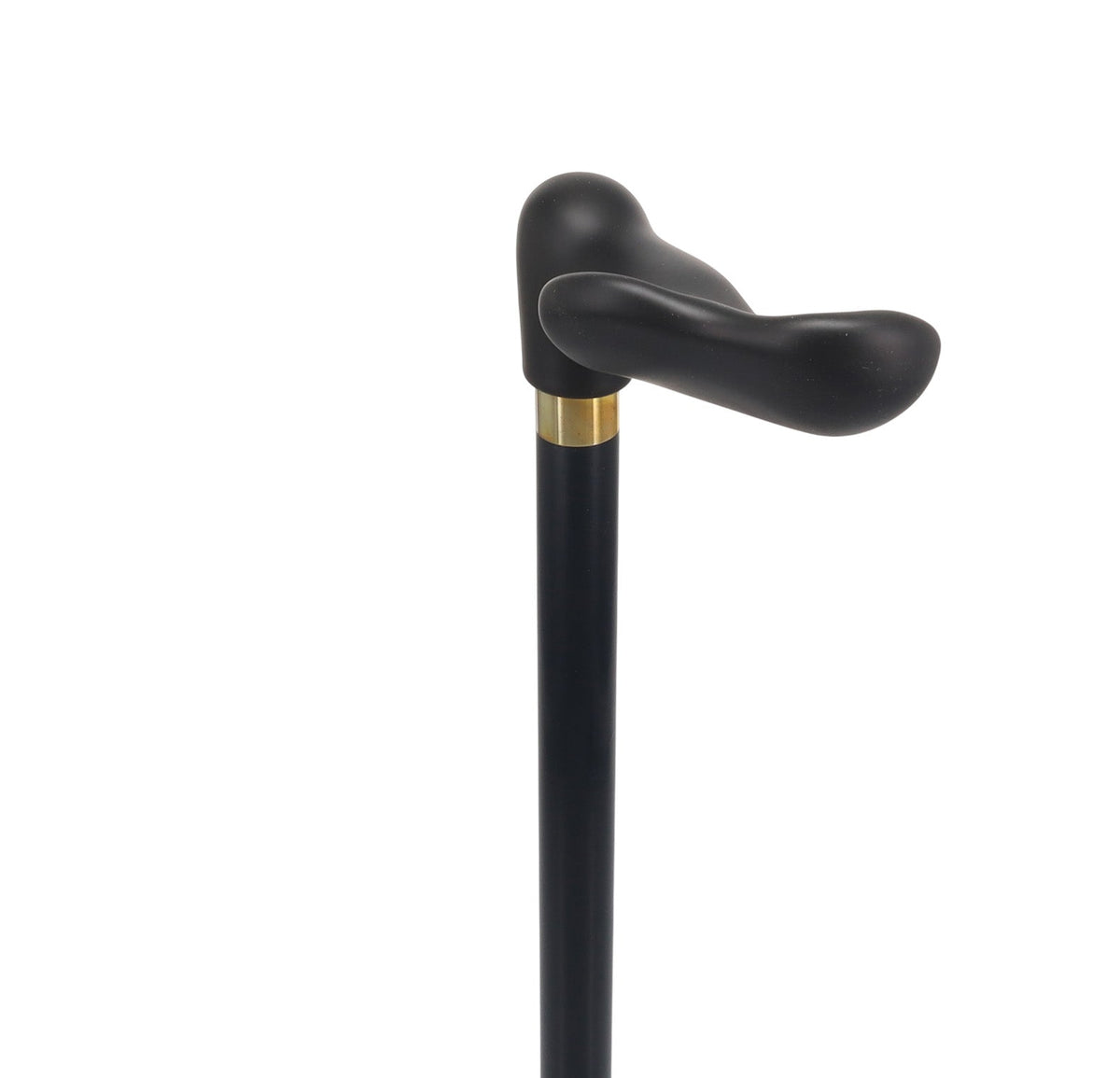 Hand-Specific Comfort Soft Grip Palm Cane: Black Beechwood
