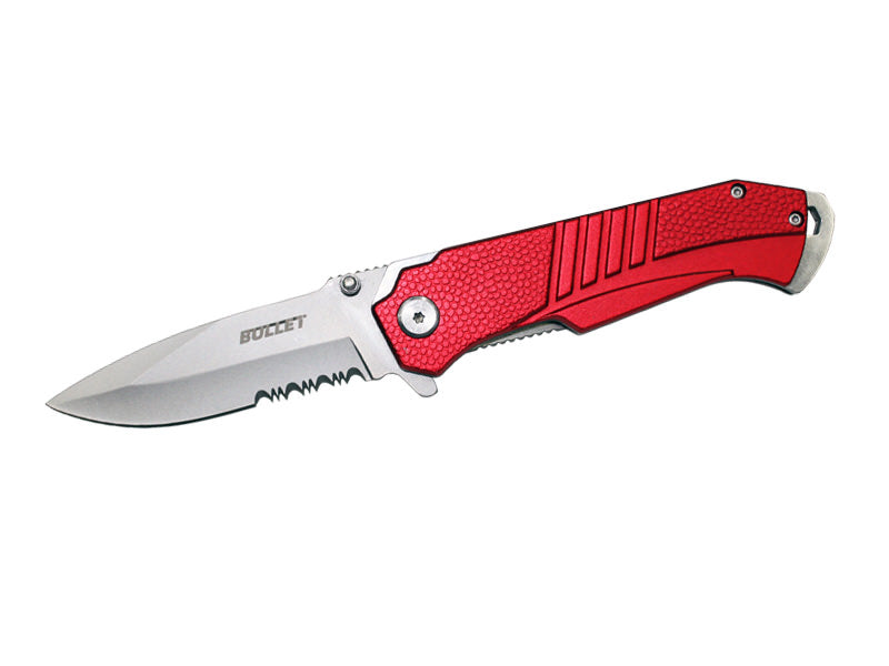 BULLET Spring Assisted Opening Knife - Red - TOPHATTER'S ARMORY DEALS