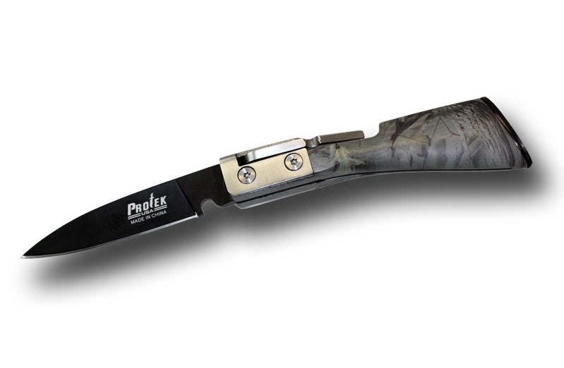 Camo Finish Handle Stock Shotgun Folding Pocket Knife