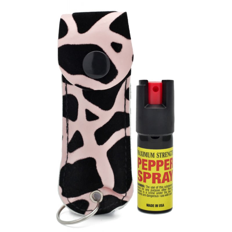 Leopard Keychain Personal Defense Pepper Spray OC-18 1/2 oz With Case - TOPHATTER'S ARMORY DEALS