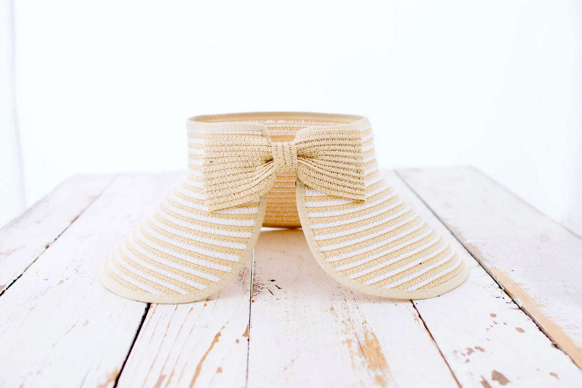 Foldable Bow Stripe Visor