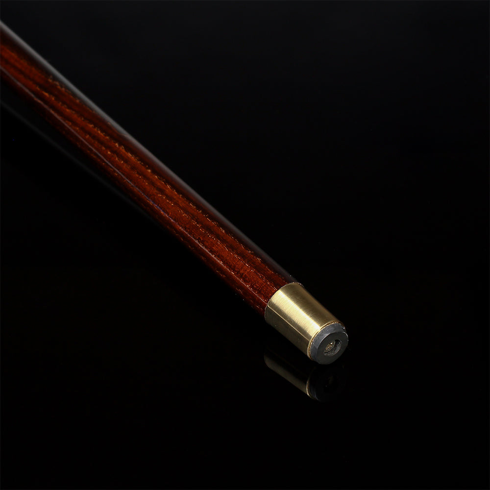 Lion Head Bronze & Wood Cane - Handcarved Artisan Craft