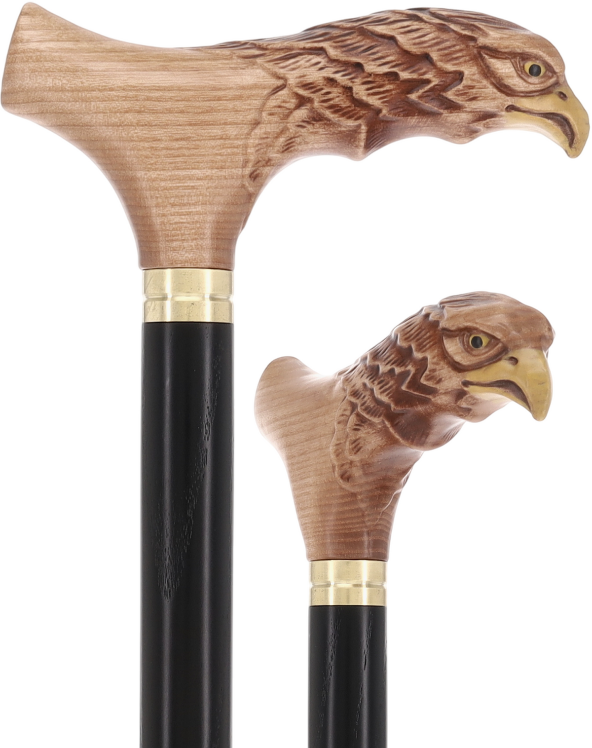 Bald Eagle US Patriotic Walking Cane | Hand-Carved Ash Wood by GC-Artis