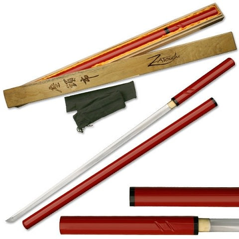 Zatoichi Handmade Samurai Sword - Red