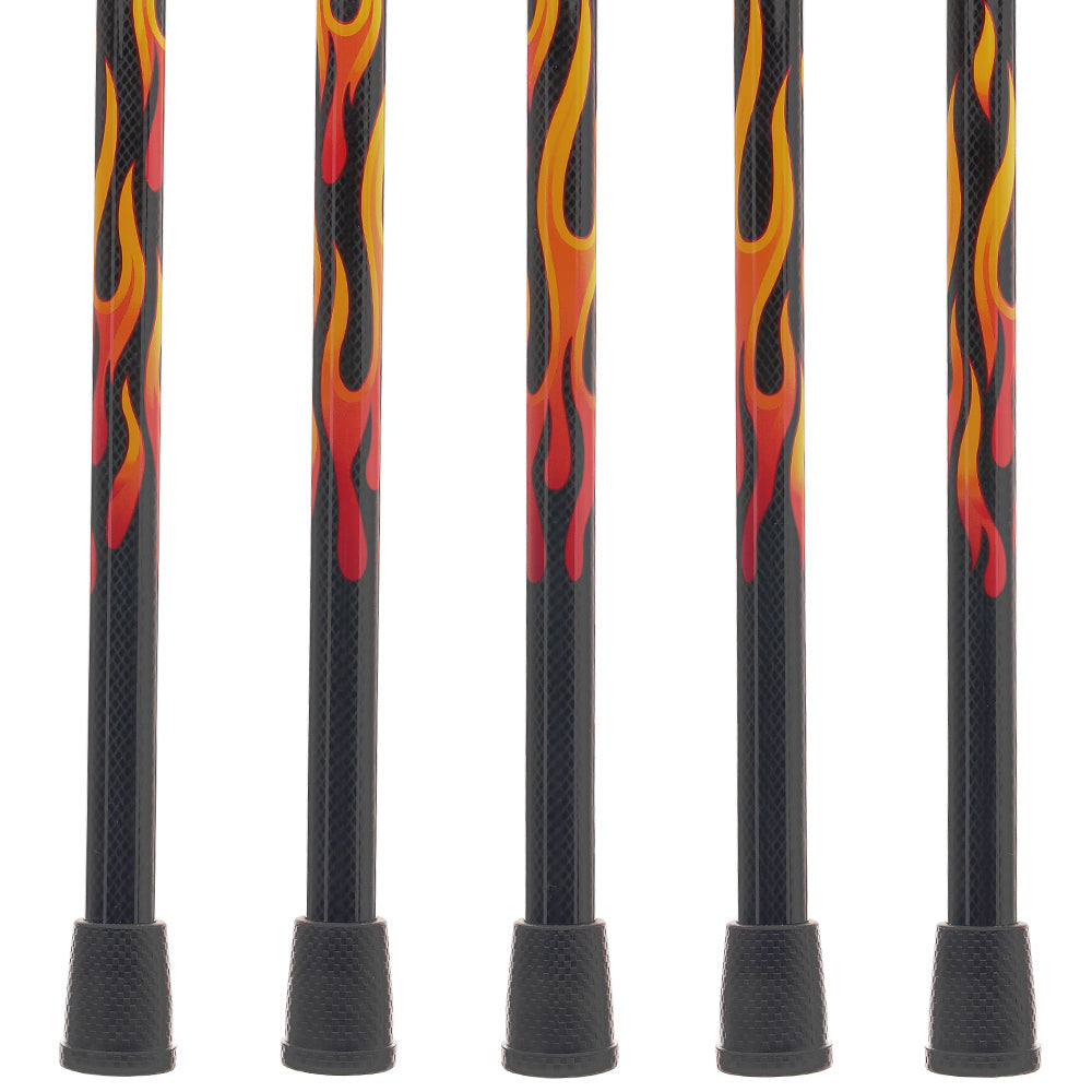 Exclusive Dr. House Flame Tourist Cane - Carbon Fiber