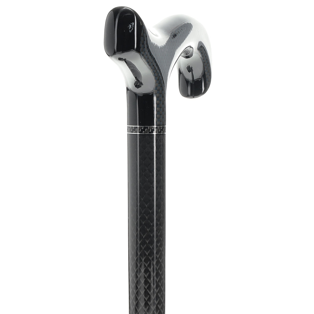 Exclusive Dr. House Flame Derby Cane - Carbon Fiber