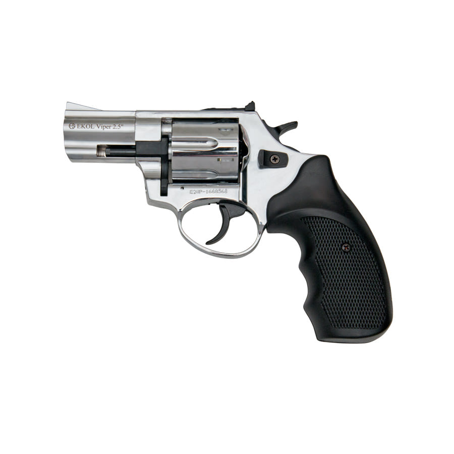 Viper 2.5 Inch Barrel 9MM Blank Firing Revolver Chrome Finish - TOPHATTER'S ARMORY DEALS