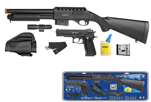 Smith & Wesson Licensed M3000 FPS-355 Shotgun and .45 FPS-160 Pistol Spring On Duty Kit - TOPHATTER'S ARMORY DEALS