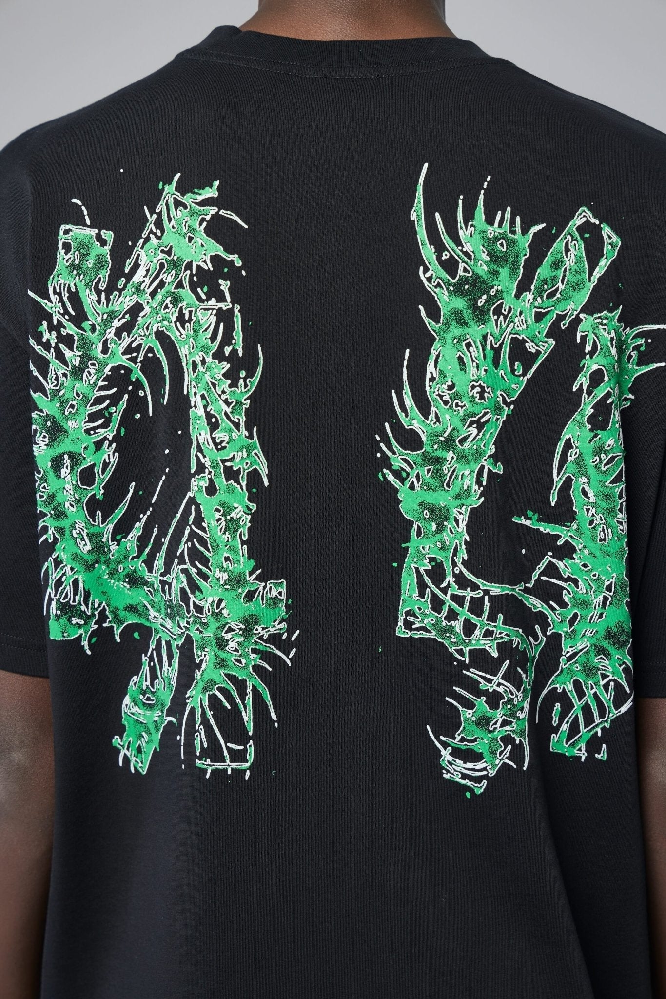 Tee Jersey Black + Centipede Xenon Green