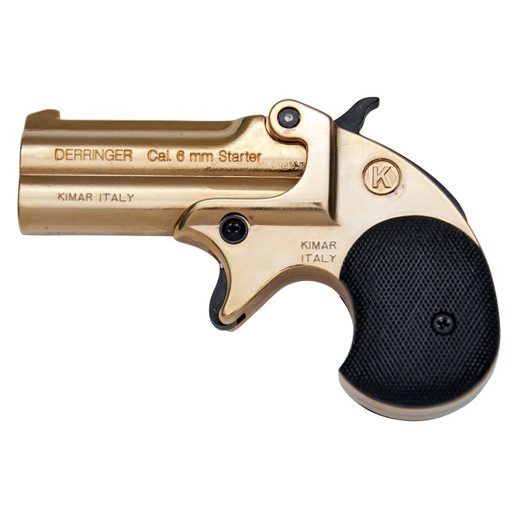 Kimar Old West Replica .22 Caliber Blank Firing Derringer Gold Finish - TOPHATTER'S ARMORY DEALS
