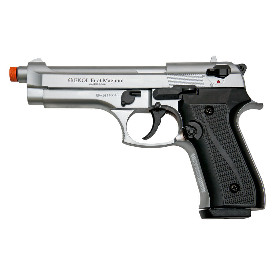 V92F Nickel Finish - Front Firing Blank Gun - TOPHATTER'S ARMORY DEALS