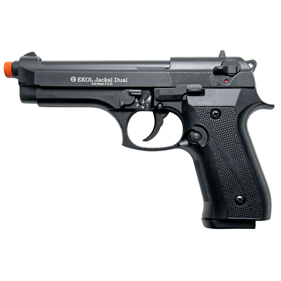 Jackal Full Automatic Blank Front Firing Machine Gun Black Finish - TOPHATTER'S ARMORY DEALS