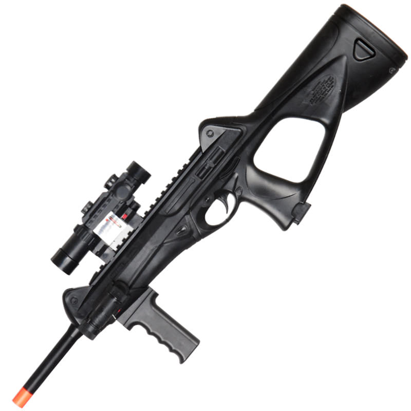 M182 Spring Rifle With Laser FlashLight and Faux Scope FPS 250