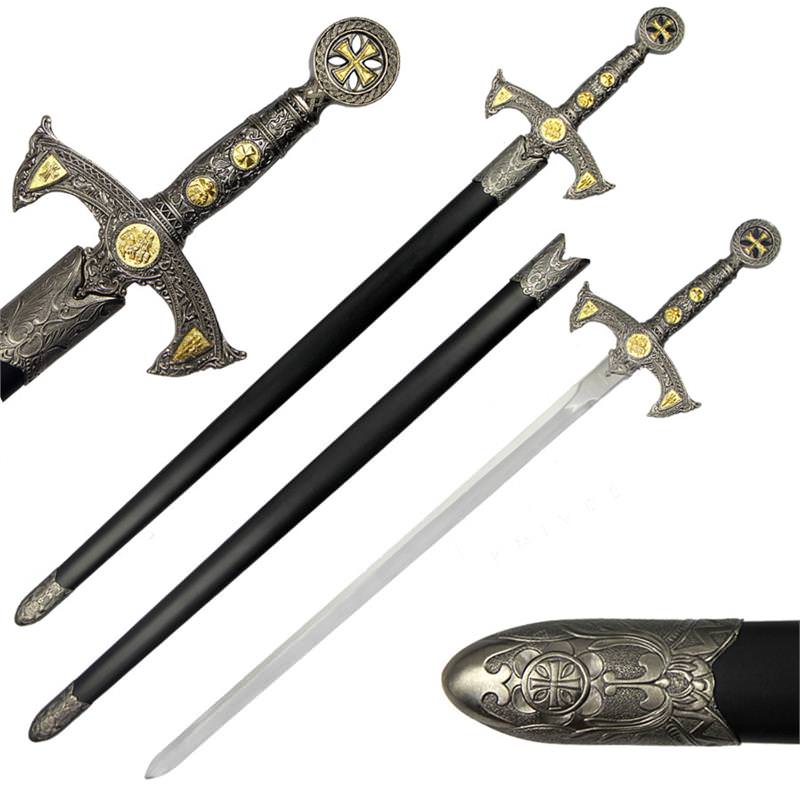 Medieval 12th Century Templar Knight Crusader Sword - TOPHATTER'S ARMORY DEALS