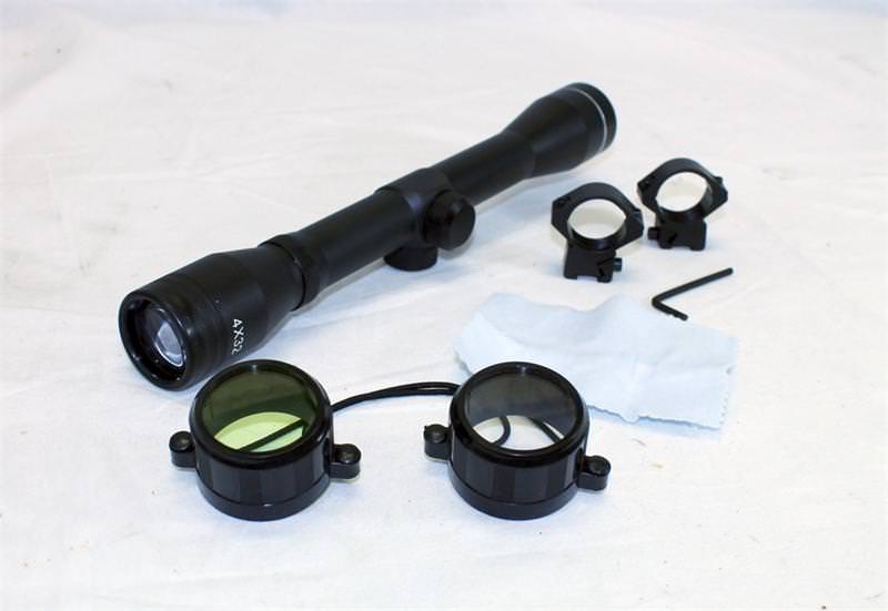 4 x 20 Sniper Rifle Scope With Mount Clamps - Rings