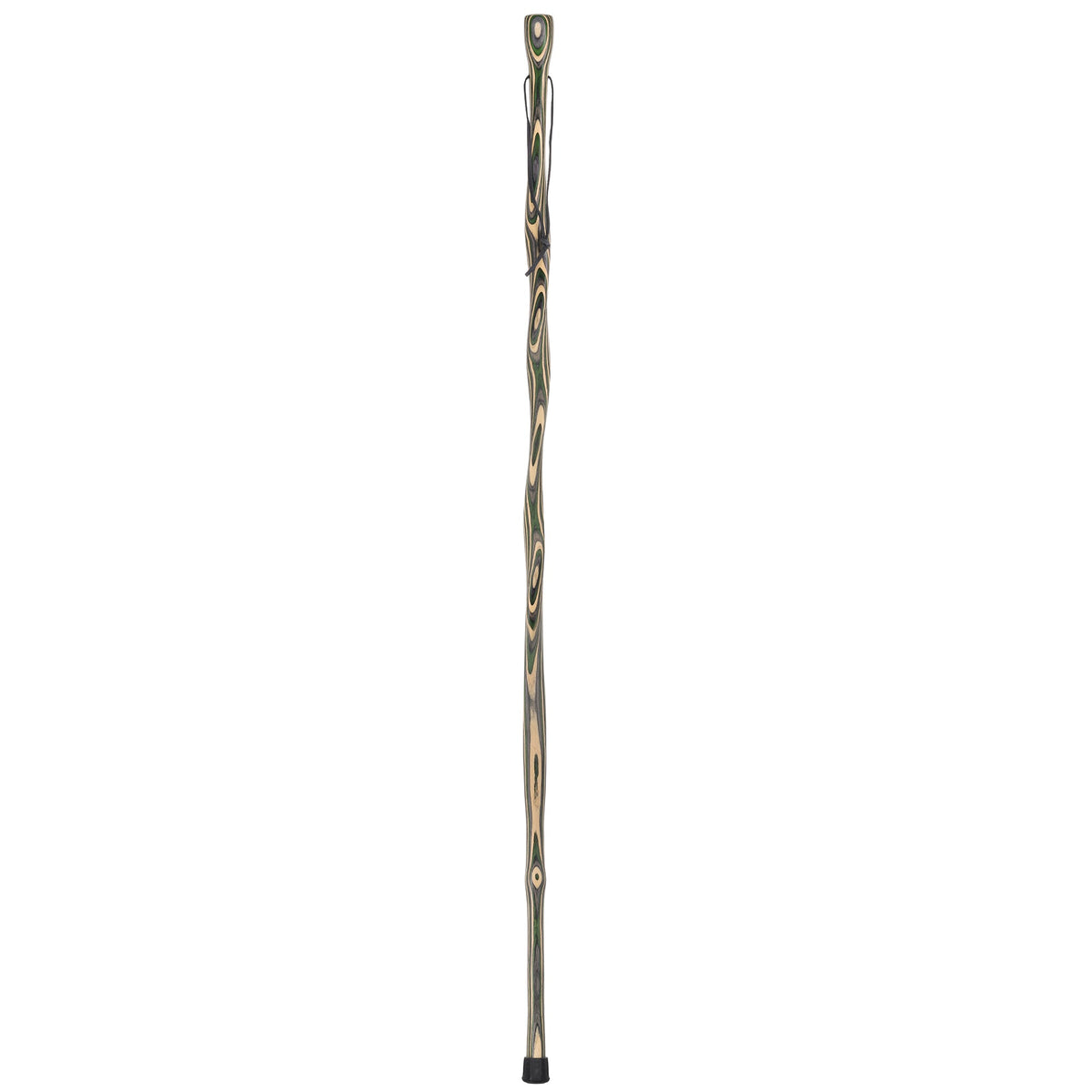 USA-Made Hiking Staff Bean Laminated Colorwood: Compass