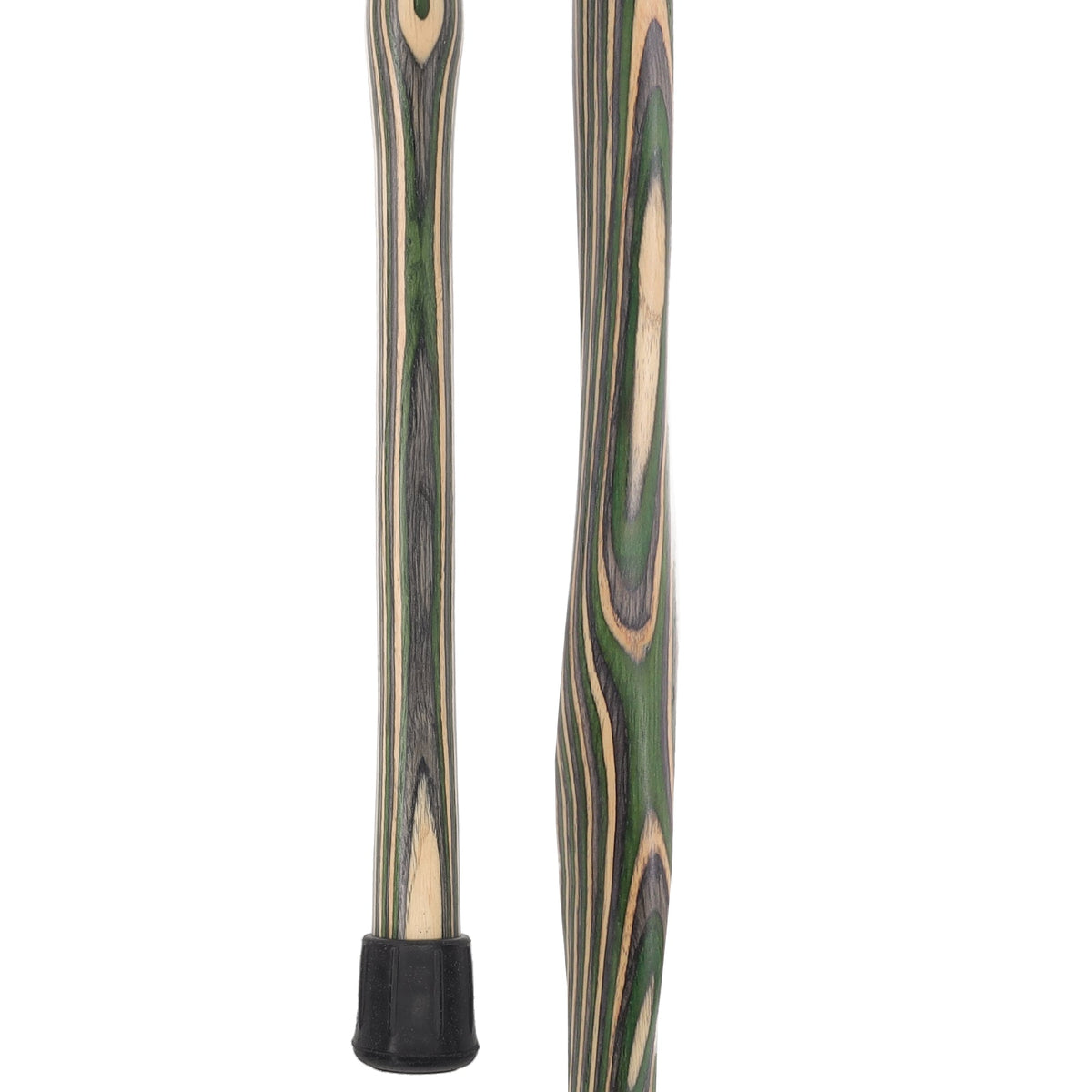 USA-Made Hiking Staff Bean Laminated Colorwood: Compass