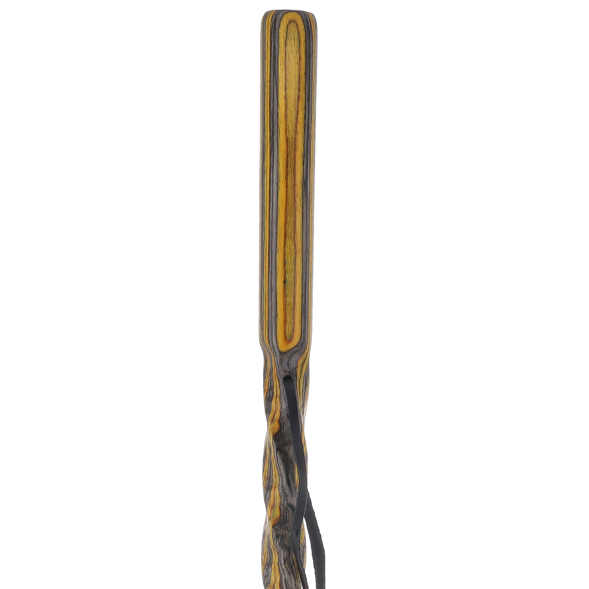 USA-Made Black/Yellow Colortone Hiking Staff: Rustic, Compass