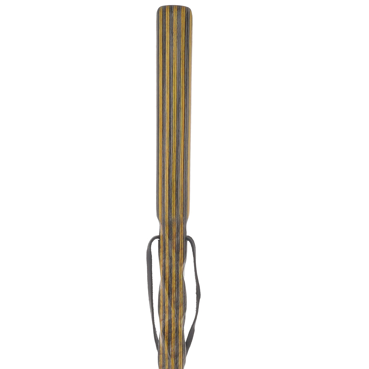 USA-Made Black/Yellow Colortone Hiking Staff: Rustic, Compass