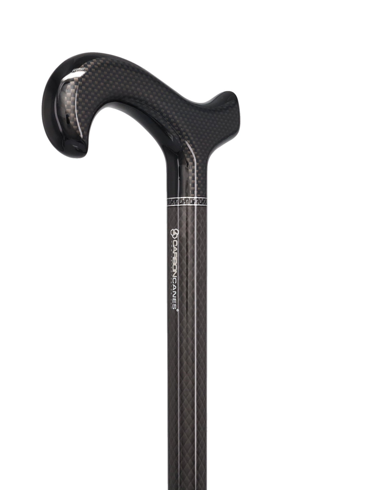 Extra Tall Black Carbon Fiber Derby Cane - Triple Wound