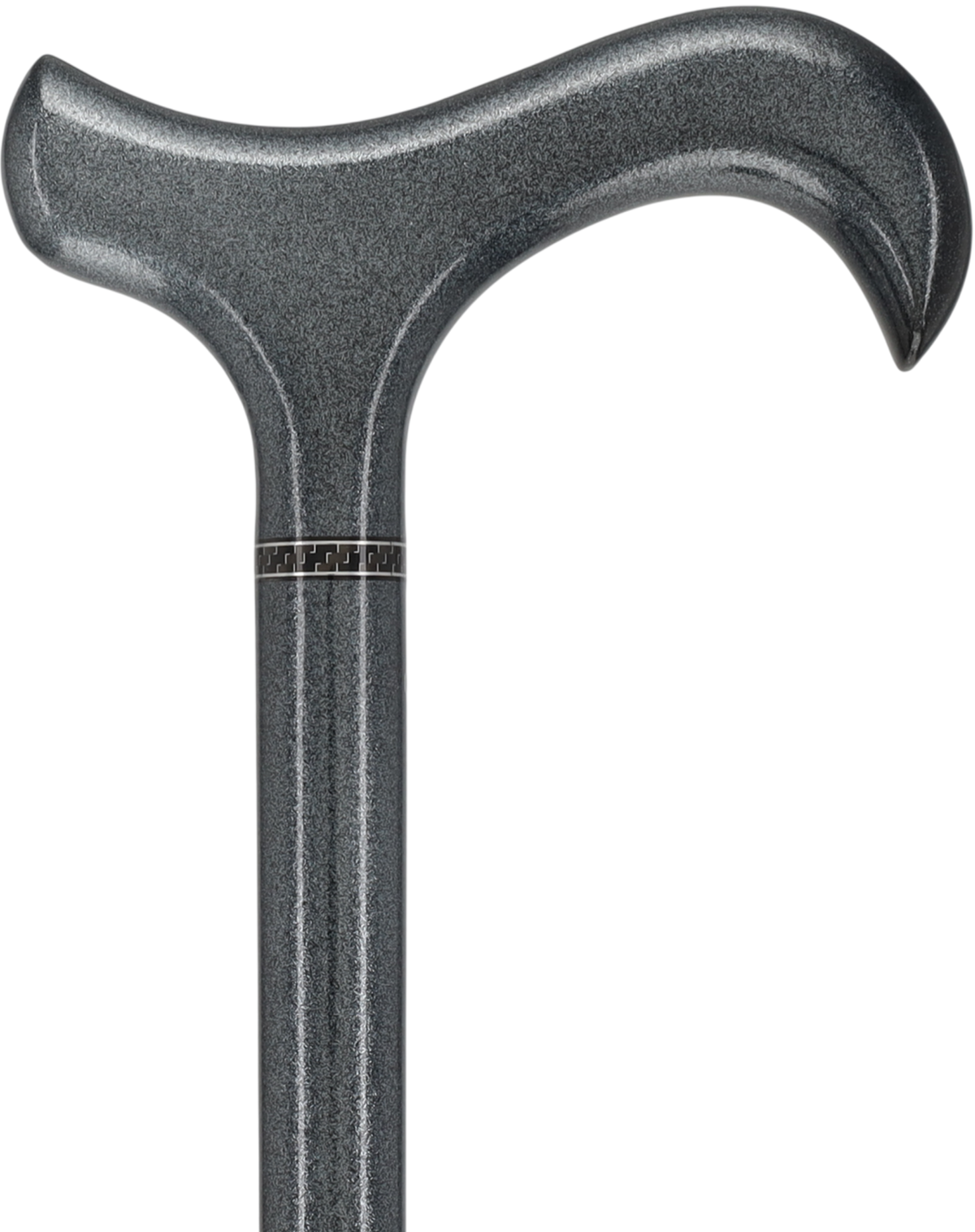 The Silver Lining Metallic Silver Derby Carbon Fiber Walking Cane