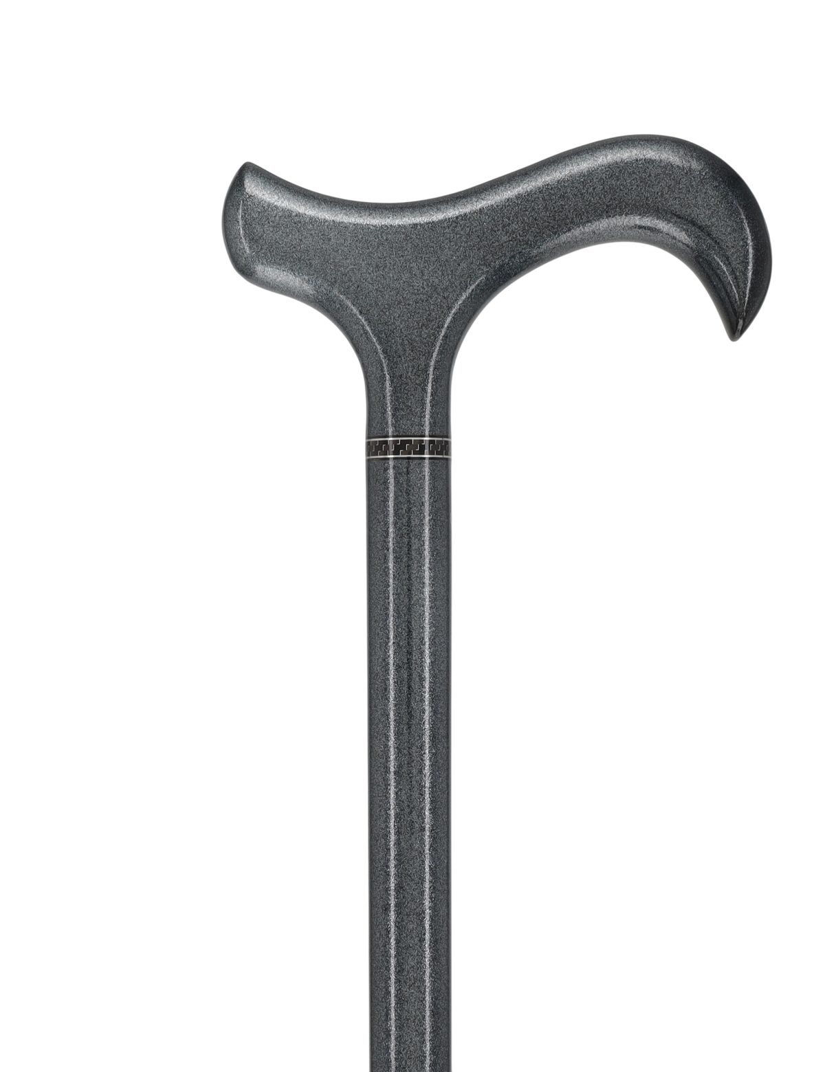 The Silver Lining Metallic Silver Derby Carbon Fiber Walking Cane