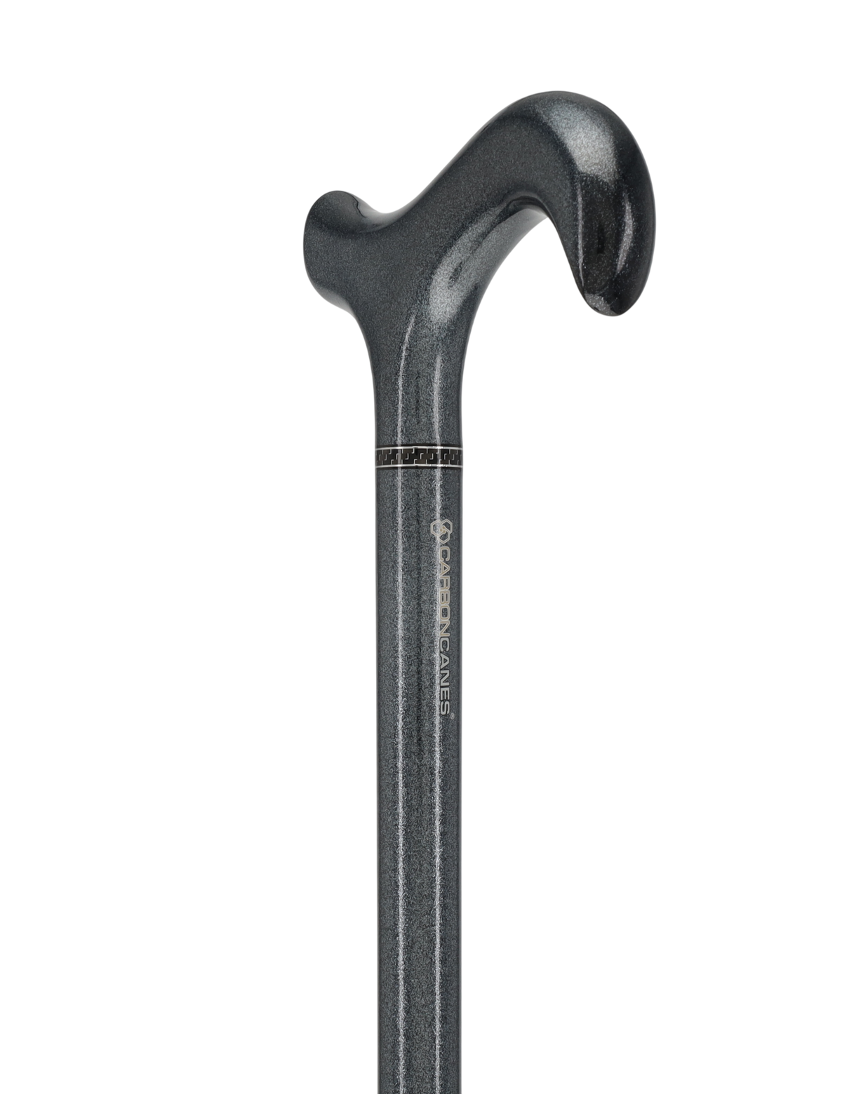 The Silver Lining Metallic Silver Derby Carbon Fiber Walking Cane