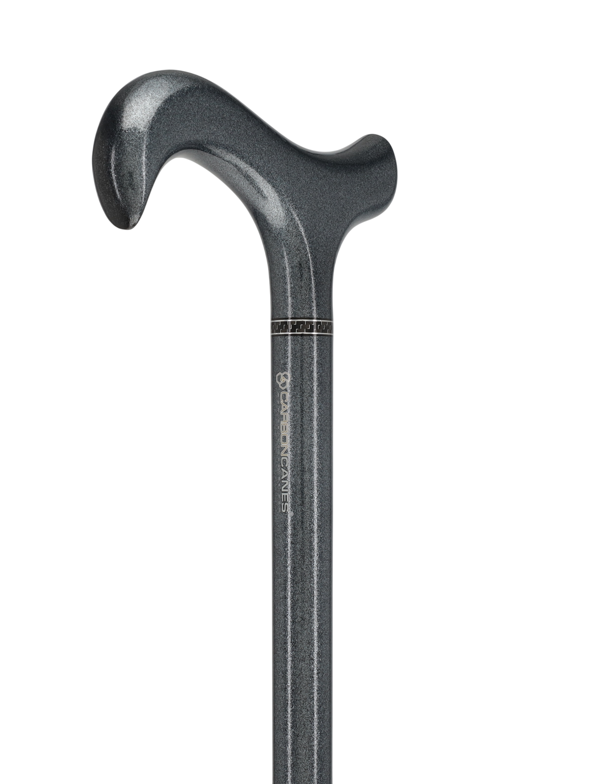 The Silver Lining Metallic Silver Derby Carbon Fiber Walking Cane