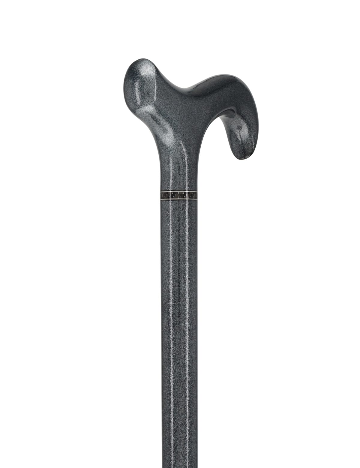 The Silver Lining Metallic Silver Derby Carbon Fiber Walking Cane