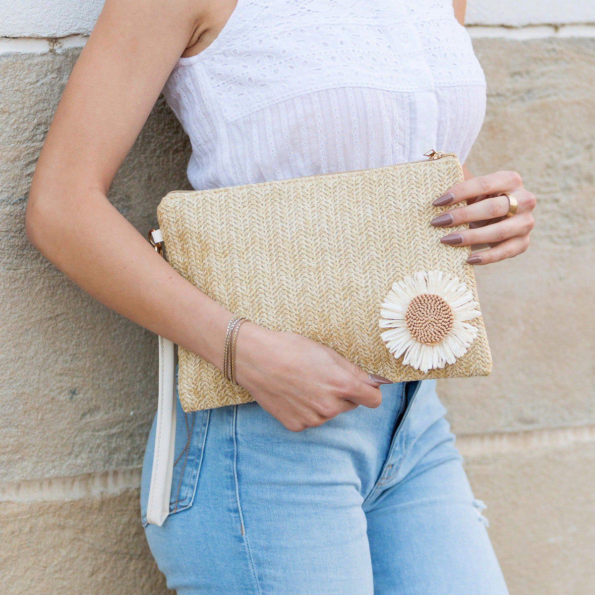 Daisy Wristlet Clutch