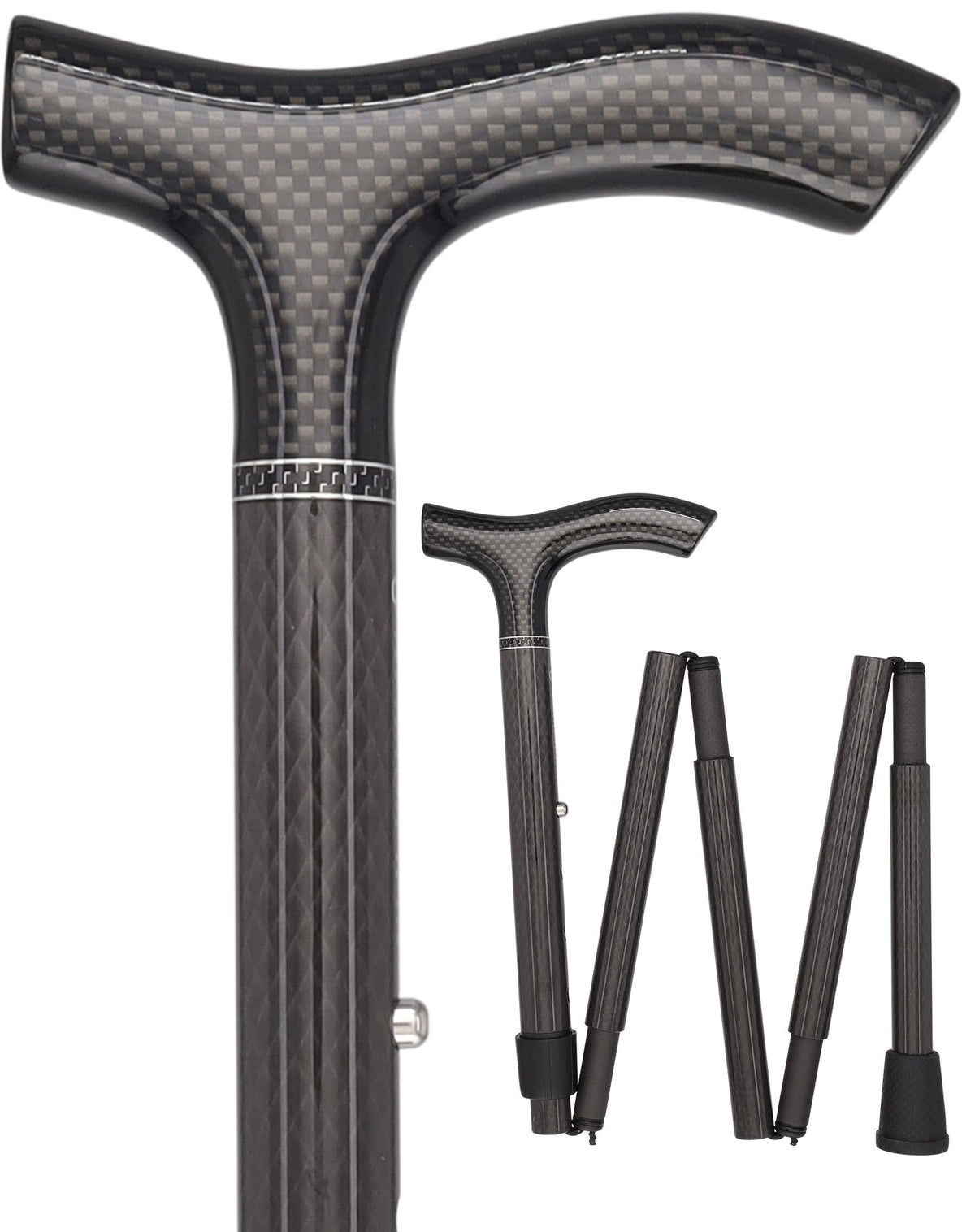 Ultra-Light Mini Folding Carbon Fiber Cane - Adjustable Fritz