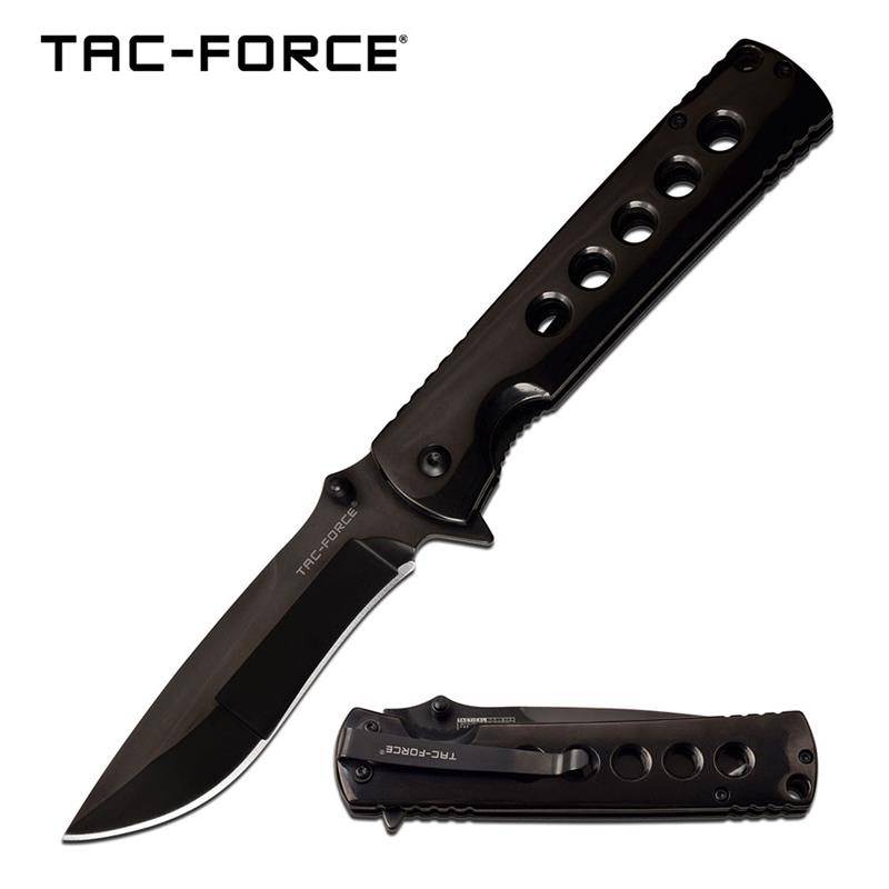 Tac-Force Spring Assisted Folding Pocket Knife Black - TOPHATTER'S ARMORY DEALS