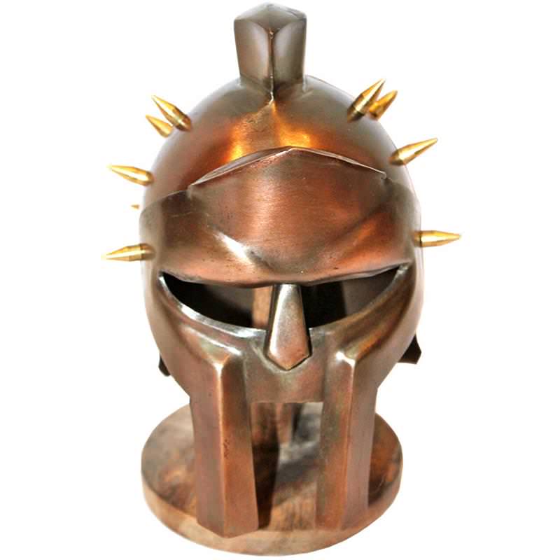 Miniature Gladiator Maximus Helmet Display - TOPHATTER'S ARMORY DEALS