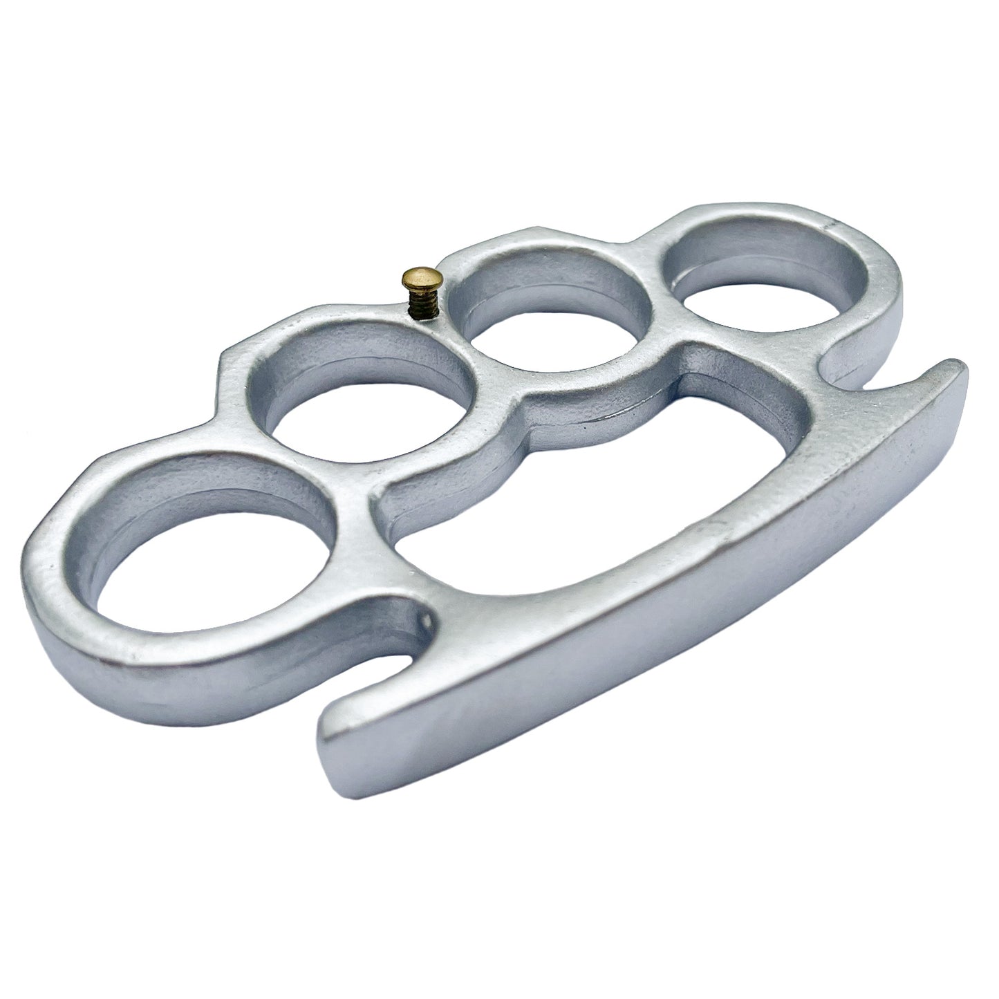 Solid Steel Knuckle Duster Belt Buckle Paperweight Silver