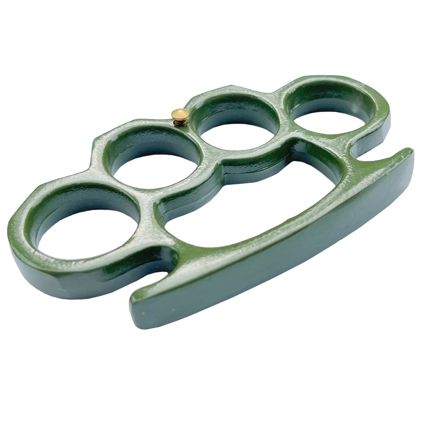 Solid Steel Knuckle Duster Belt Buckle Paperweight Green