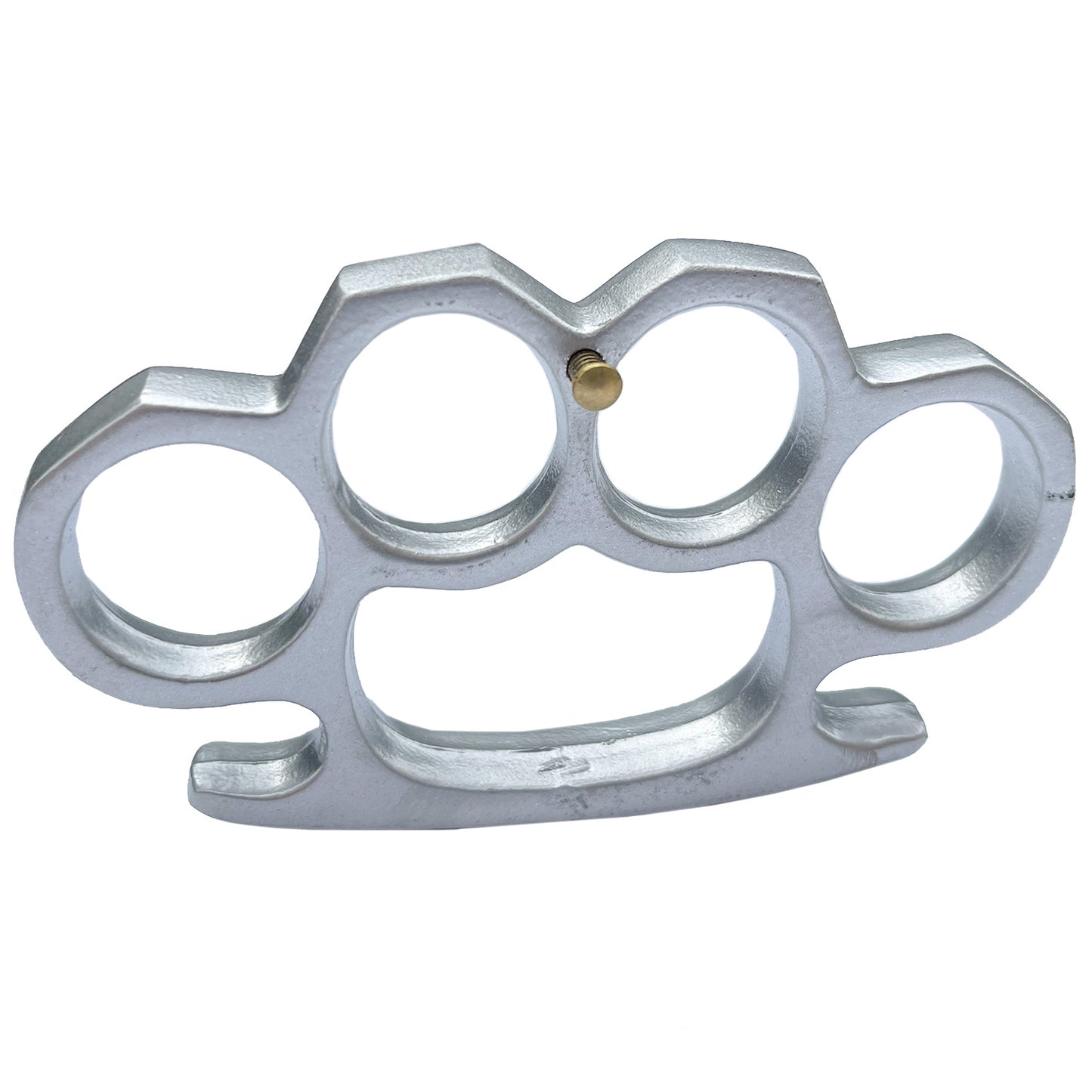 Solid Steel Heavy Duty Knuckle Duster Belt Buckle Paperweight Silver