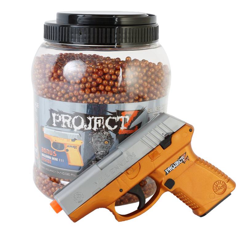 ProjectZ 14,000Ct 0.12g 6MM Metalic Orange BBs BONUS Spring Pistol