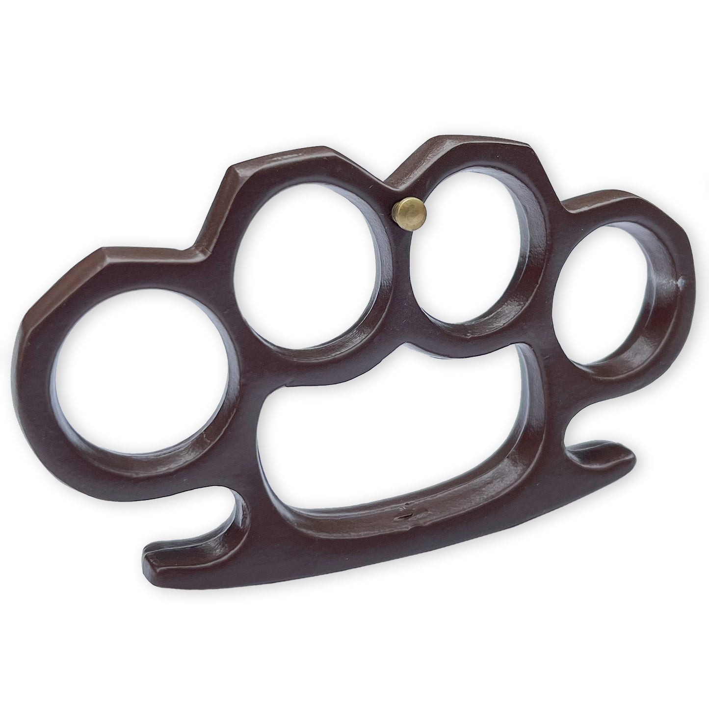 Solid Steel Heavy Duty Knuckle Duster Belt Buckle Paperweight Brown